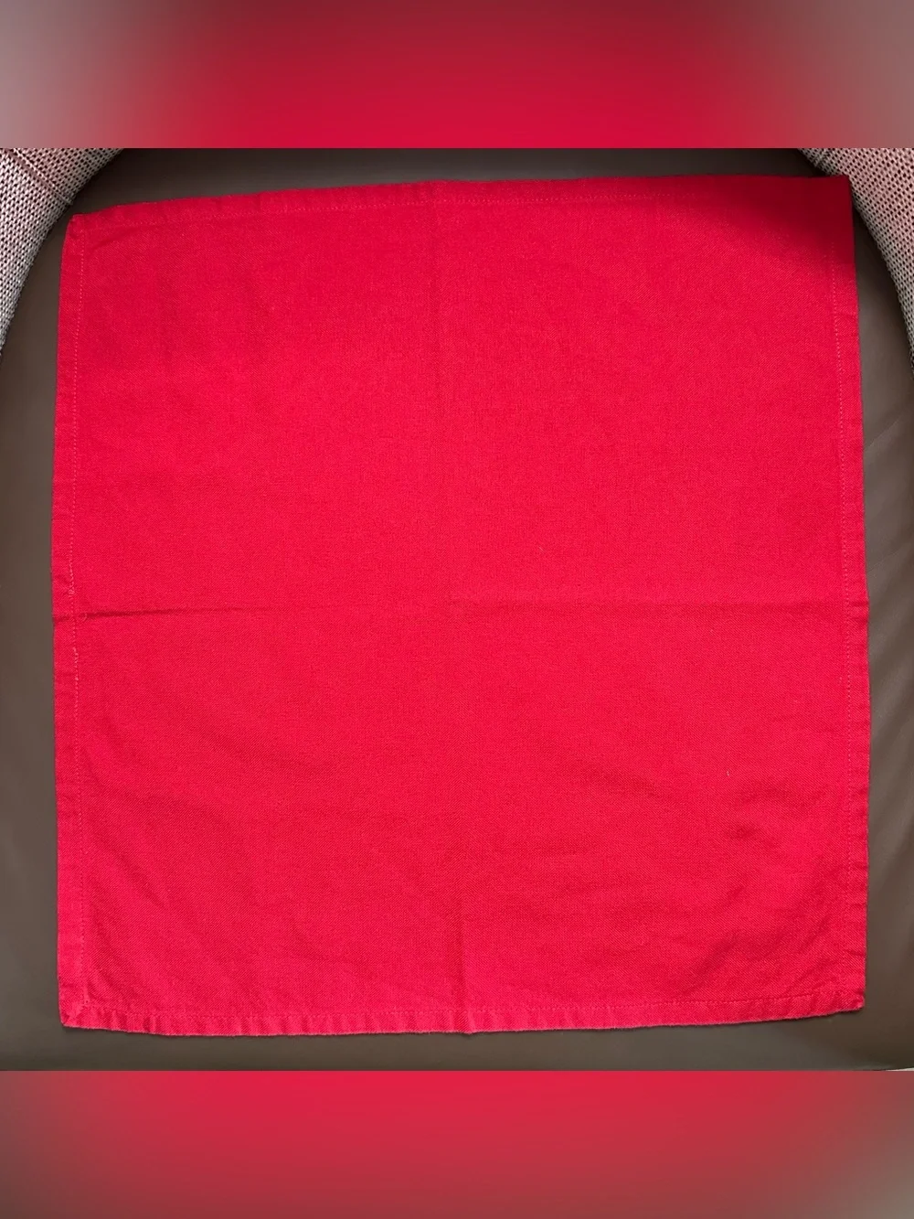 Set of 4 • vivid red cloth napkins